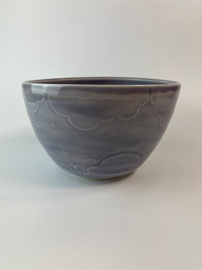 Cloud Water Etched Salad Bowl