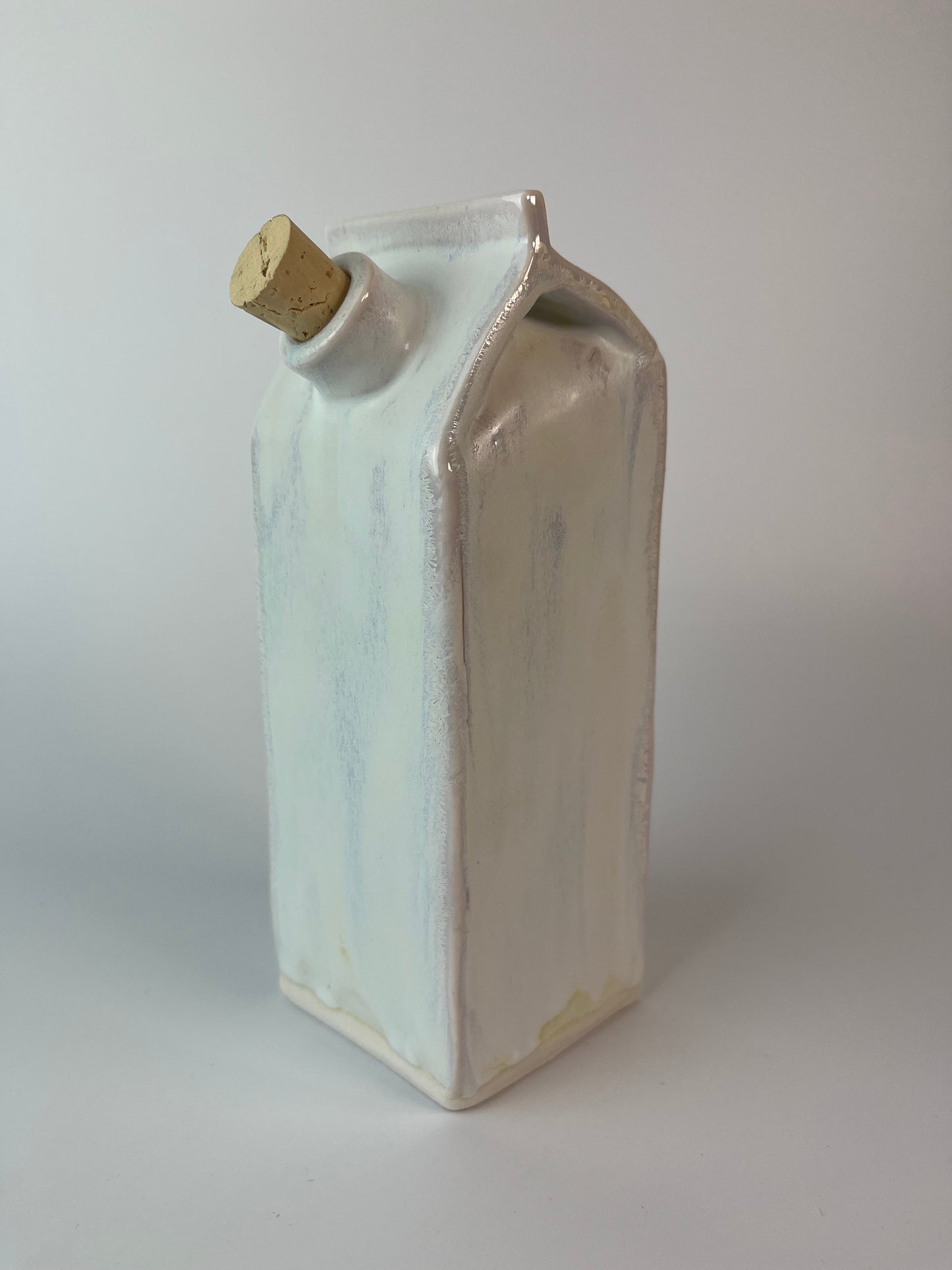 Crystal Glazed- Porcelain Milk Carton