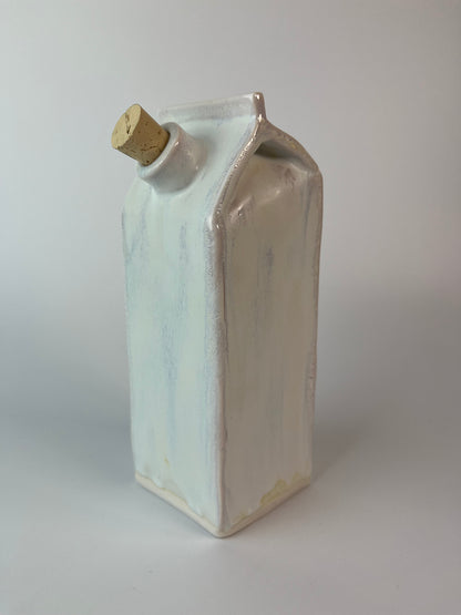 Crystal Glazed- Porcelain Milk Carton