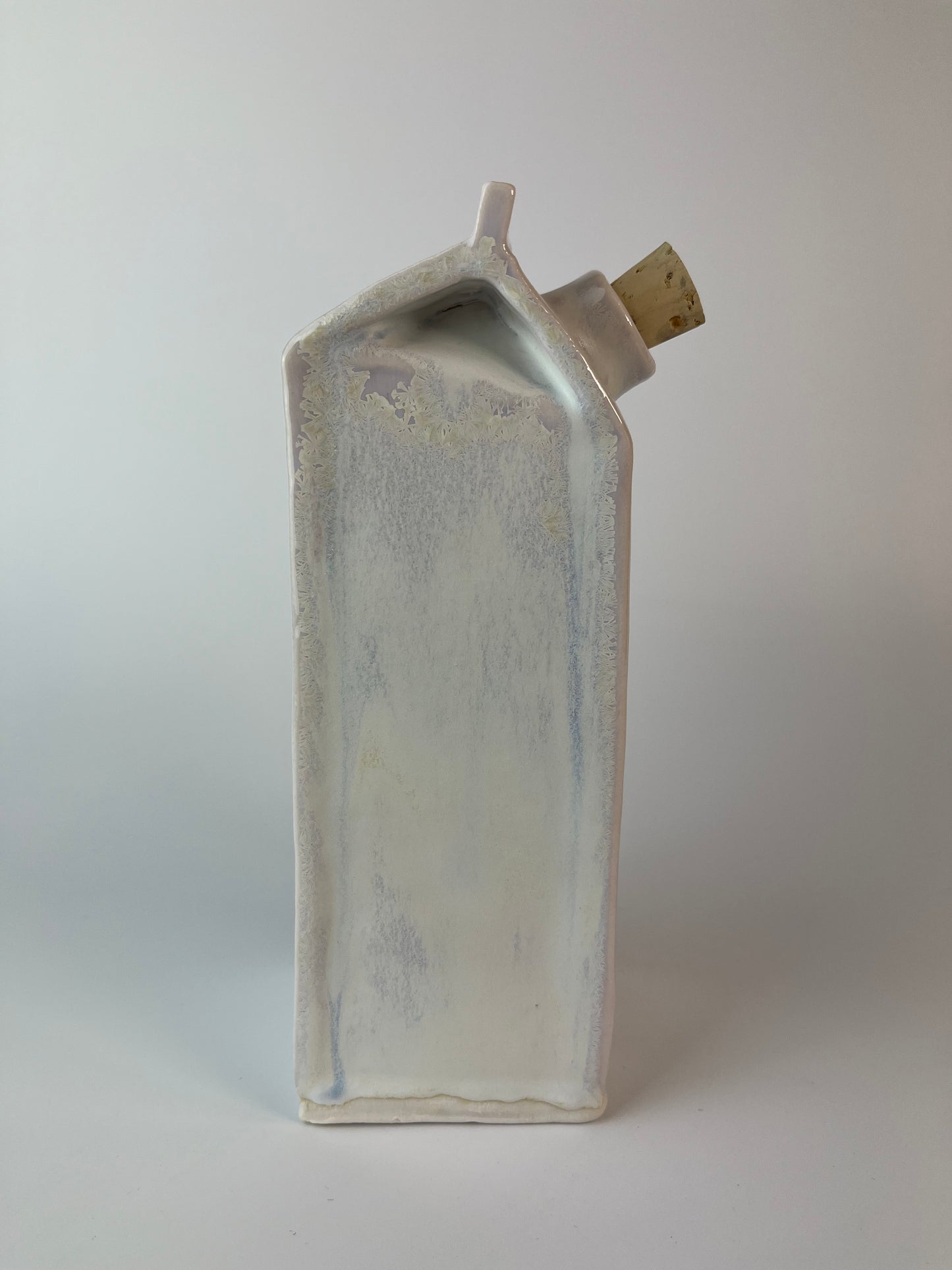 Crystal Glazed- Porcelain Milk Carton