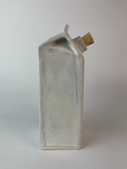 Crystal Glazed- Porcelain Milk Carton