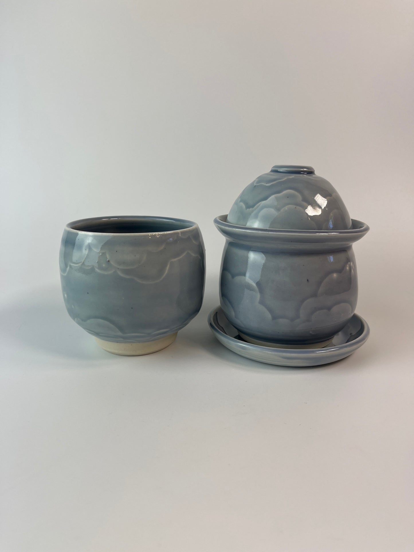 Gaiwan Water Etched Cloud Tea Set