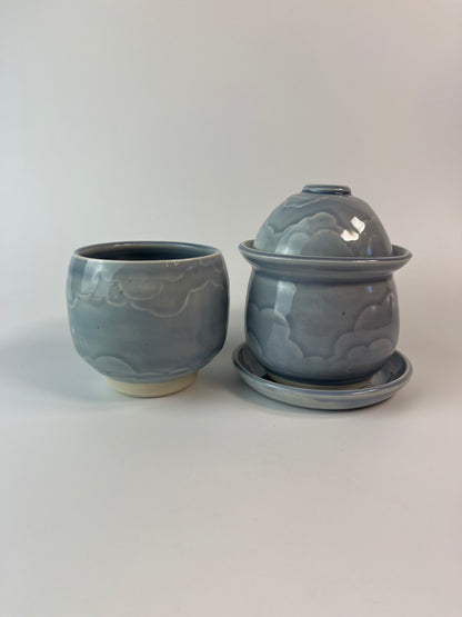 Gaiwan Water Etched Cloud Tea Set