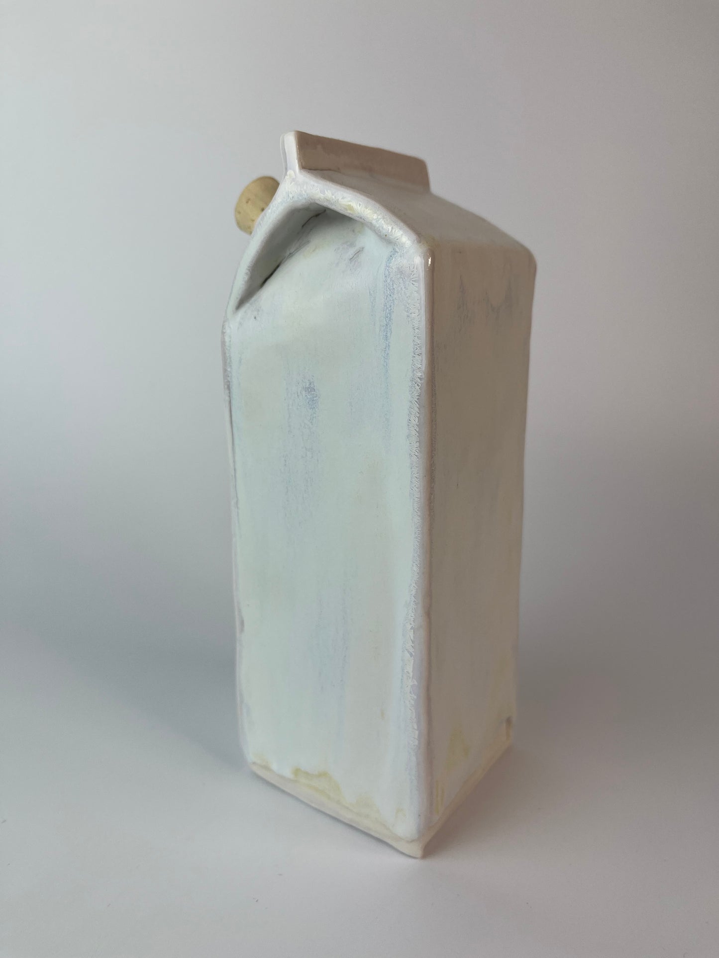 Crystal Glazed- Porcelain Milk Carton