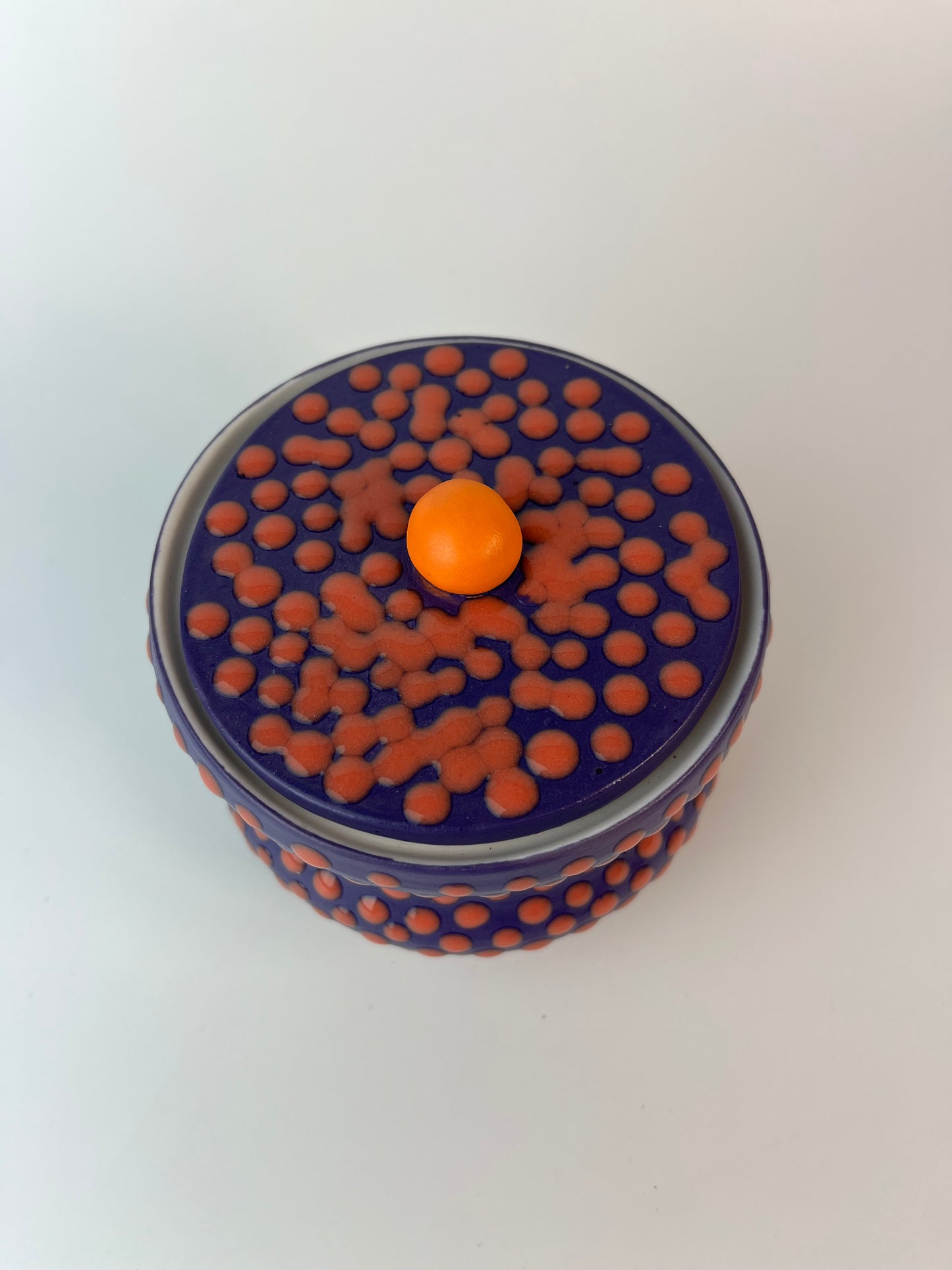 Small Jar Purple and Orange