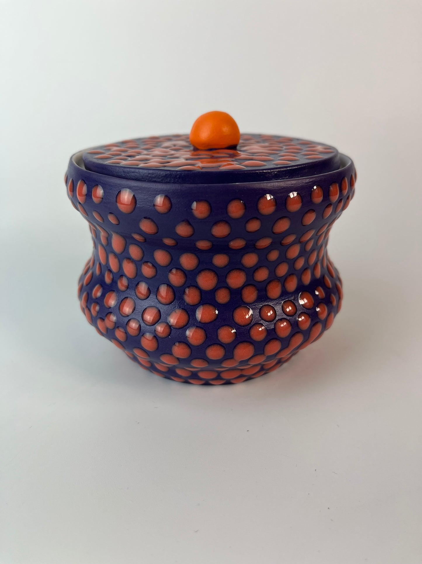 Small Jar Purple and Orange