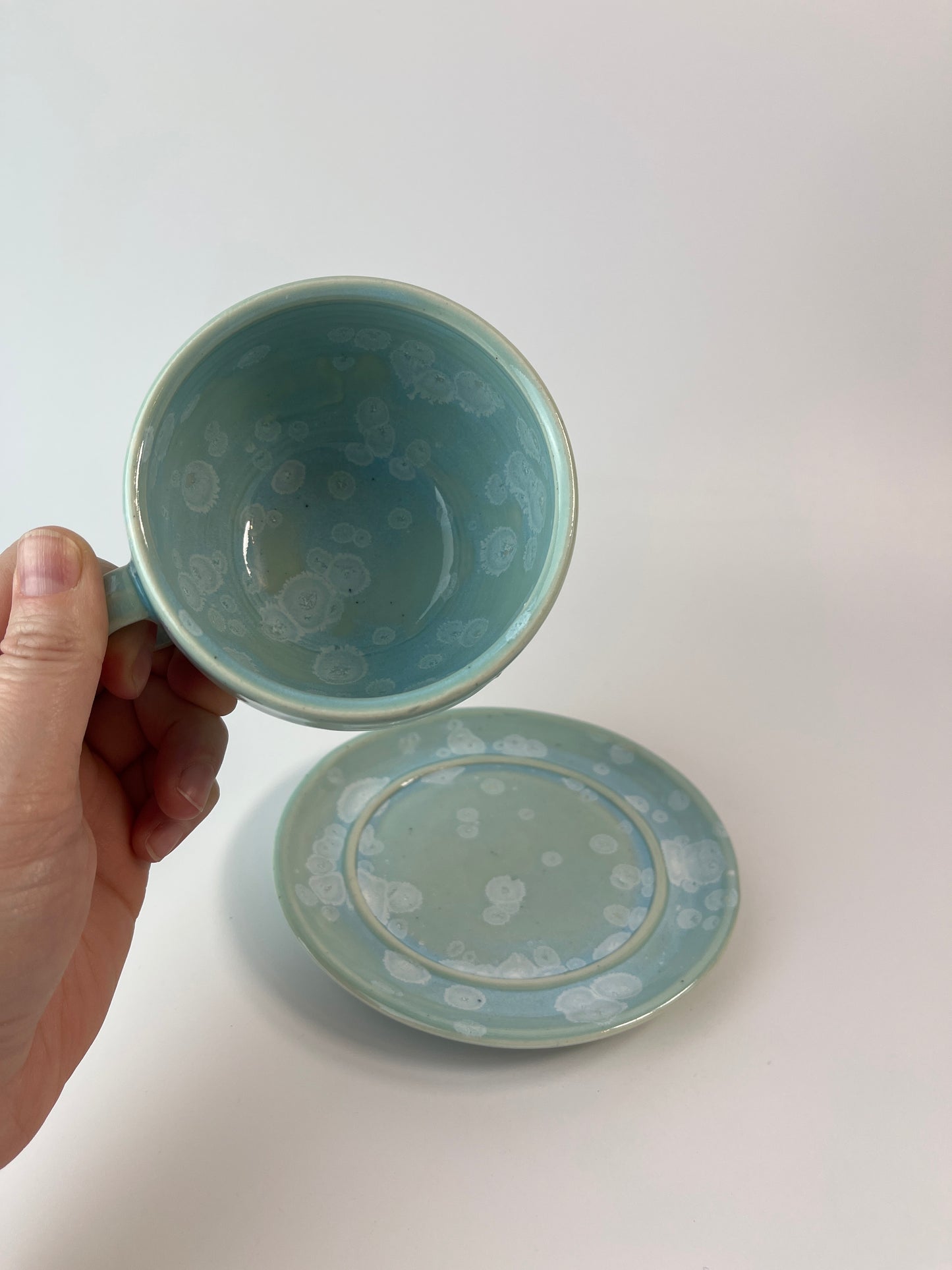 Teacup and Saucer - Crystal Bloom glaze